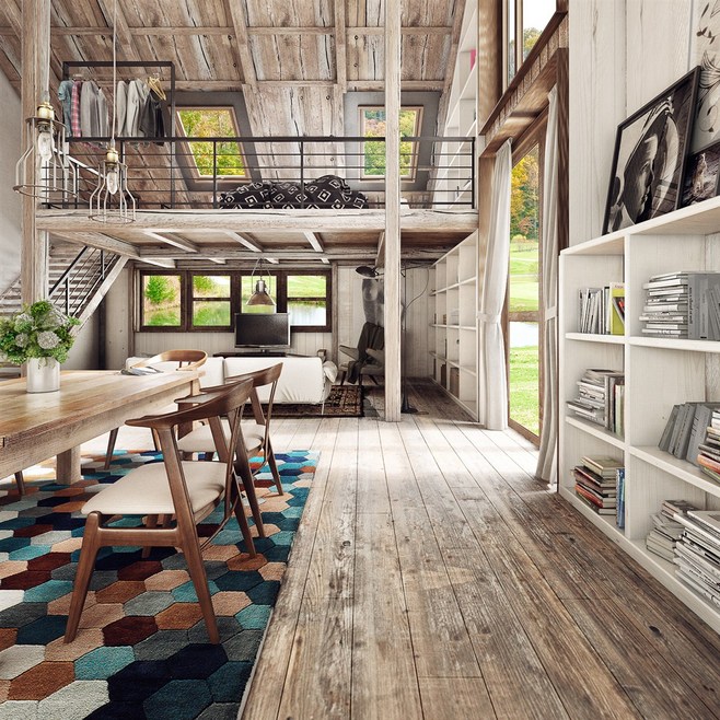 世外桃源温馨小木屋室内设计 营造眼前一亮的生活意境